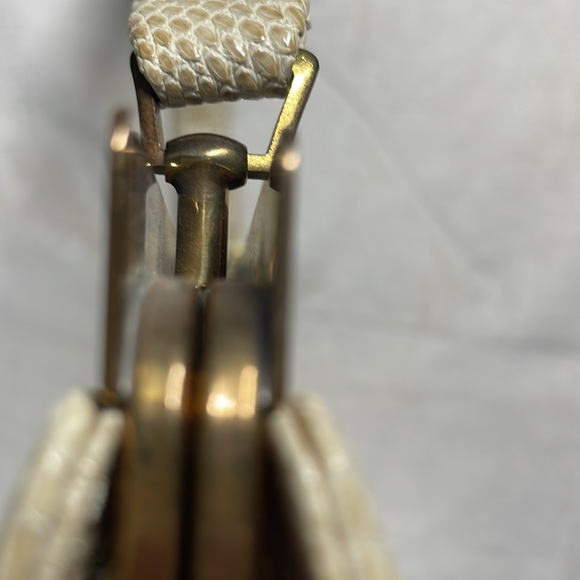 Vintage Mid-Century Genuine Snake Skin and Lacquer Bag - Picture 14 of 17